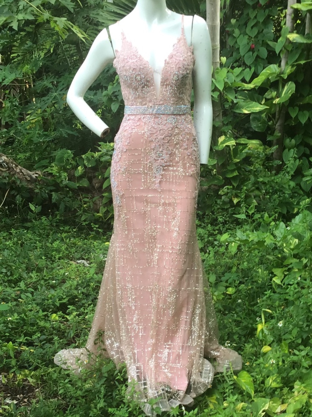 Vintage lace and sequin's maxi dress
